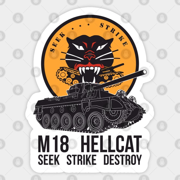 Seek Strike Destroy M18 Hellcat another tower Sticker by FAawRay